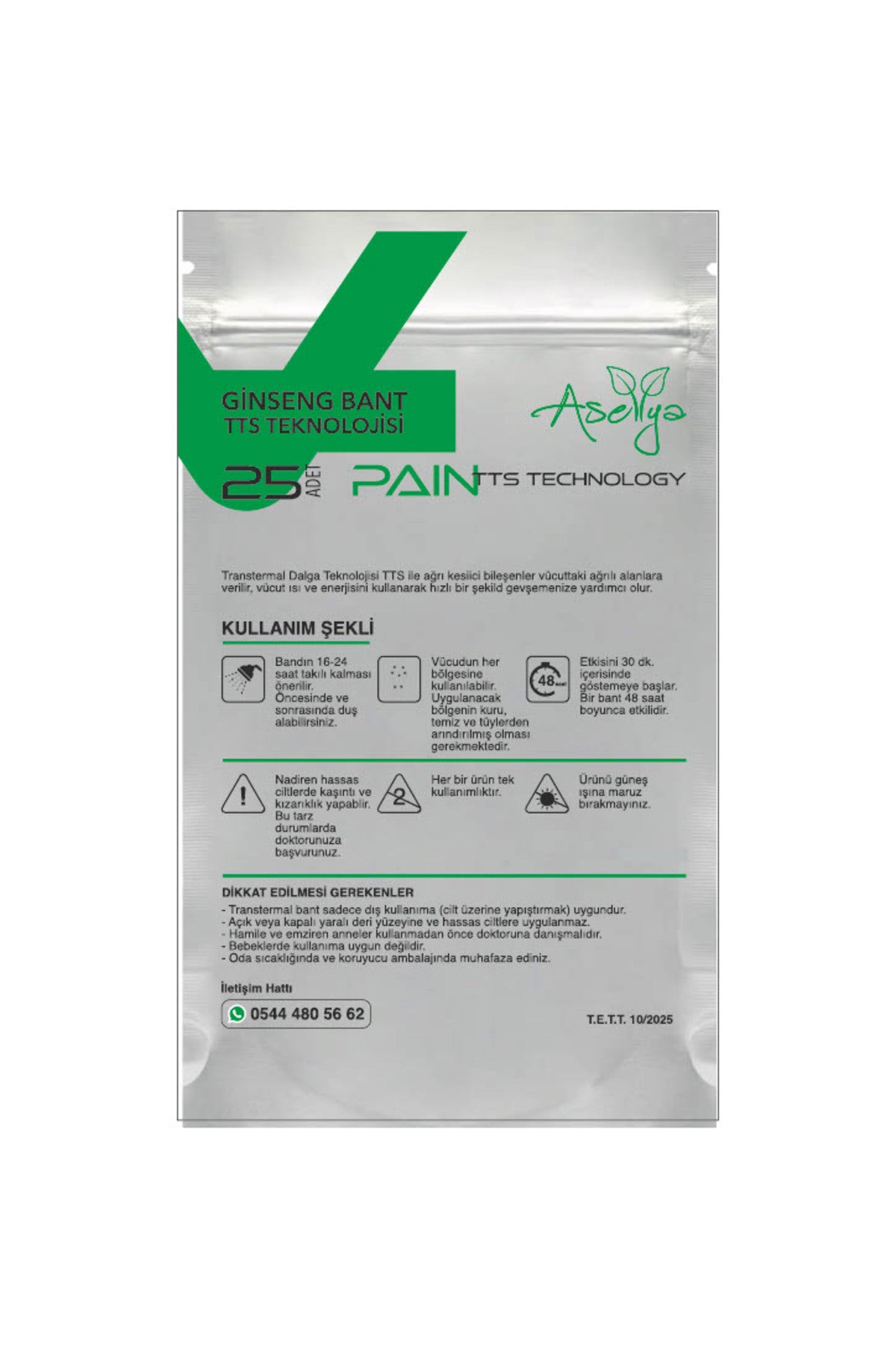 Hızlı Etkili Kinesio, Tüm Eklem Ve Kaslar Için Isıtıcı Ve Rahatlatıcı Bant , 25 Adet