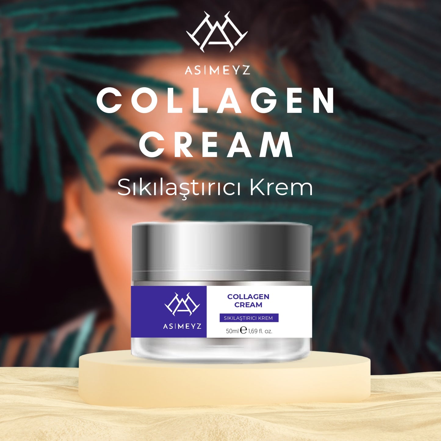 Yaşlanma Karşıtı Kolajen Krem, Anti-aging, Kırışıklık Karşıtı, Sıkılaştırıcı, Onarıcı,Collagen 50ML