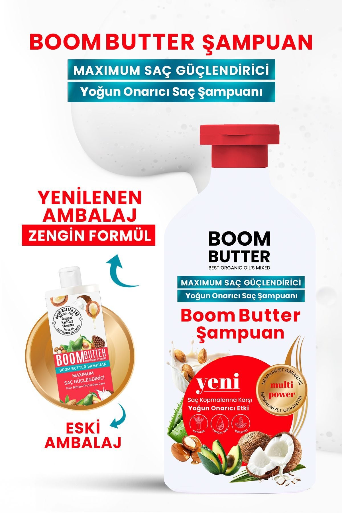 Procsin Boom Butter 7 Yağ İçeren Dökülme Önleyici ve Hızlı Uzama Şampuanı 400 ml