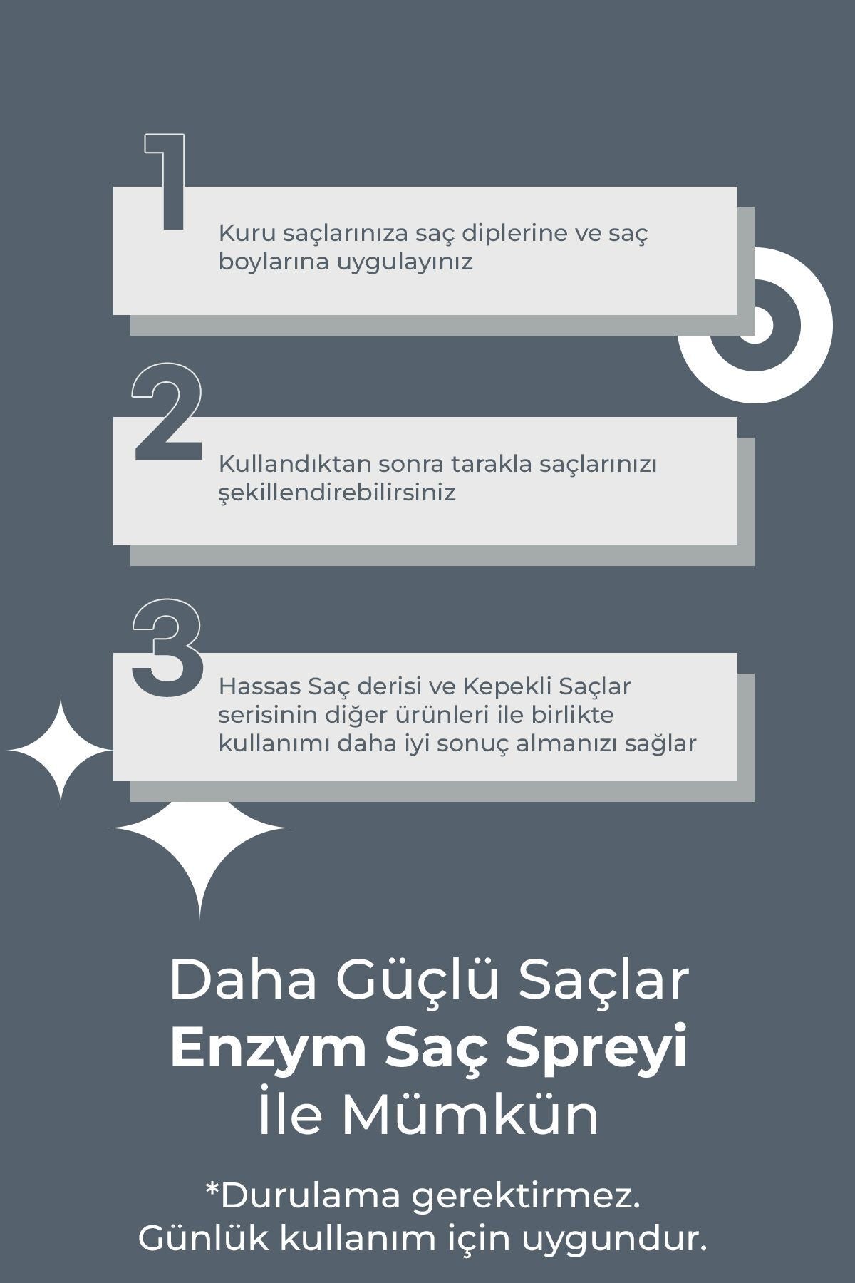 Enzym Cosmetic Hassas Saç Derisi Ve Kepekli Saçlara Özel Kepek Önleyici Sprey 200 ml