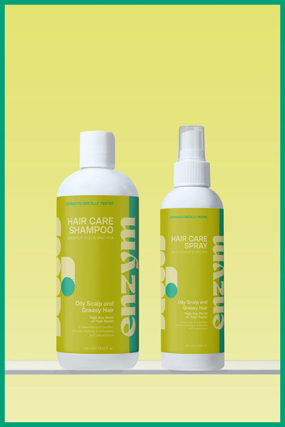 Enzym Cosmetic Yağlı saç derisi ve Yağlı saçlar için Saç Bakım Şampuanı 400 ml (tuzsuz)