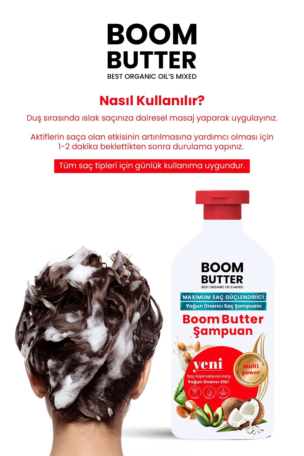 Procsin Boom Butter 7 Yağ İçeren Dökülme Önleyici ve Hızlı Uzama Şampuanı 400 ml