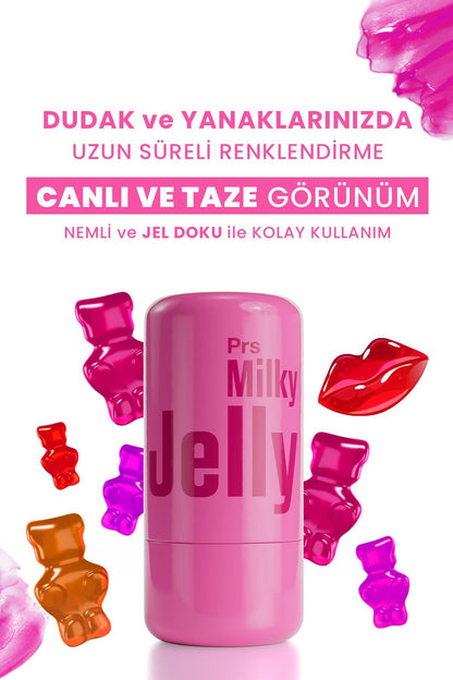 Procsin Milky Jelly Doğal Görünüm Dudak ve Yanak Renklendirici Allık Pembe (Pink) 5 GR