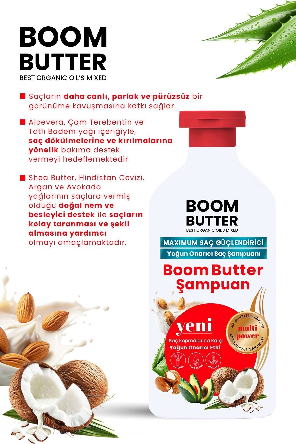 Procsin Boom Butter 7 Yağ İçeren Dökülme Önleyici ve Hızlı Uzama Şampuanı 400 ml