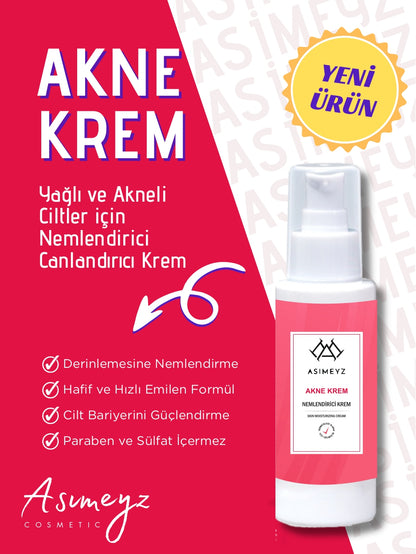 Sivilce Önleyici Ve Sivilce Karşıtı Akne Siyah Nokta Giderici Nemlendirici Krem Anti-Acne 150 ml