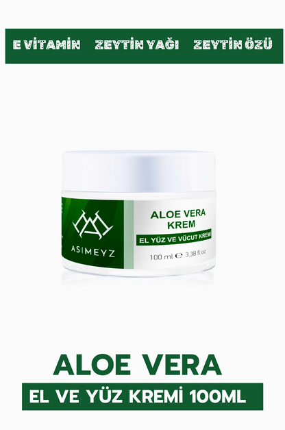 Ferahlatıcı Ve Nemlendirici, Yatıştırıcı Saf Aloe Vera Jel Krem 100ml (Paraben ve alkol içermez)