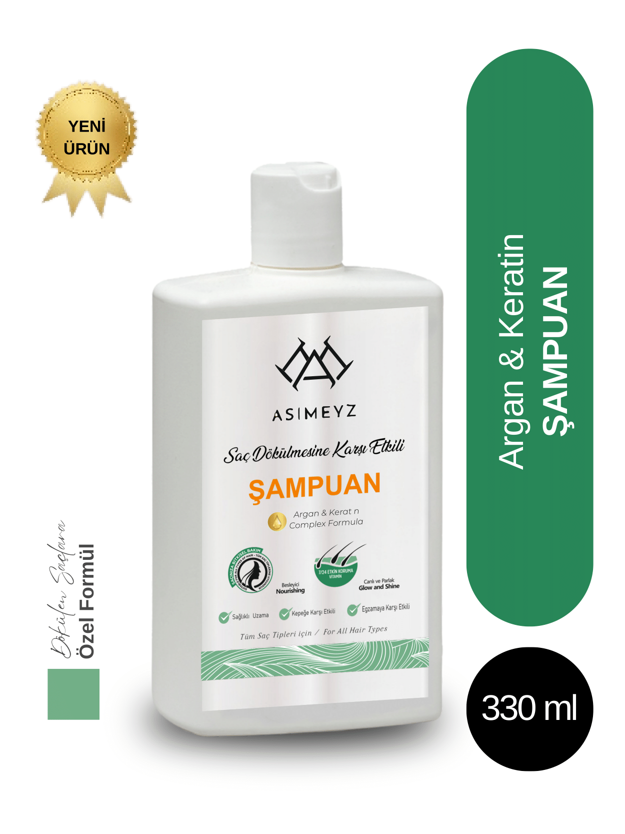 Biberiye Argan Egzema Ve Saç Dökülmesine Kepek Karşıtı Onarıcı Şampuan 330ml(YENİ IÇERİK)